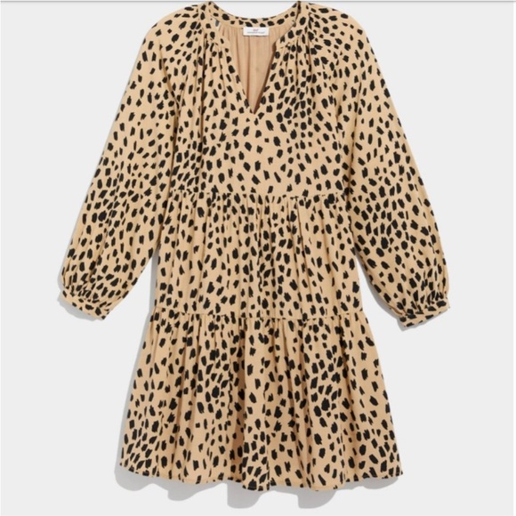 Vineyard Vines Tan and Black Long Sleeve Dress - Picture 2 of 14